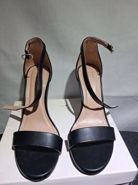 Classic Black Women’s Ankle-Strap Heeled Sandals